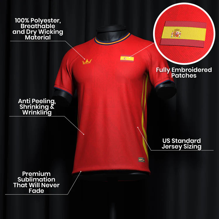 Spain Custom Football Jersey